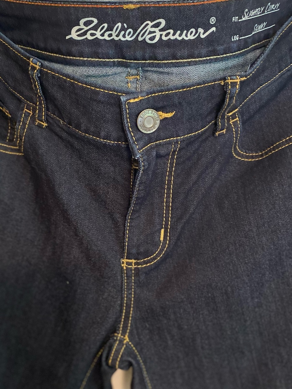 Eddie Bauer Skinny Curvy Women's Dark Blue Indigo Jeans Size 10